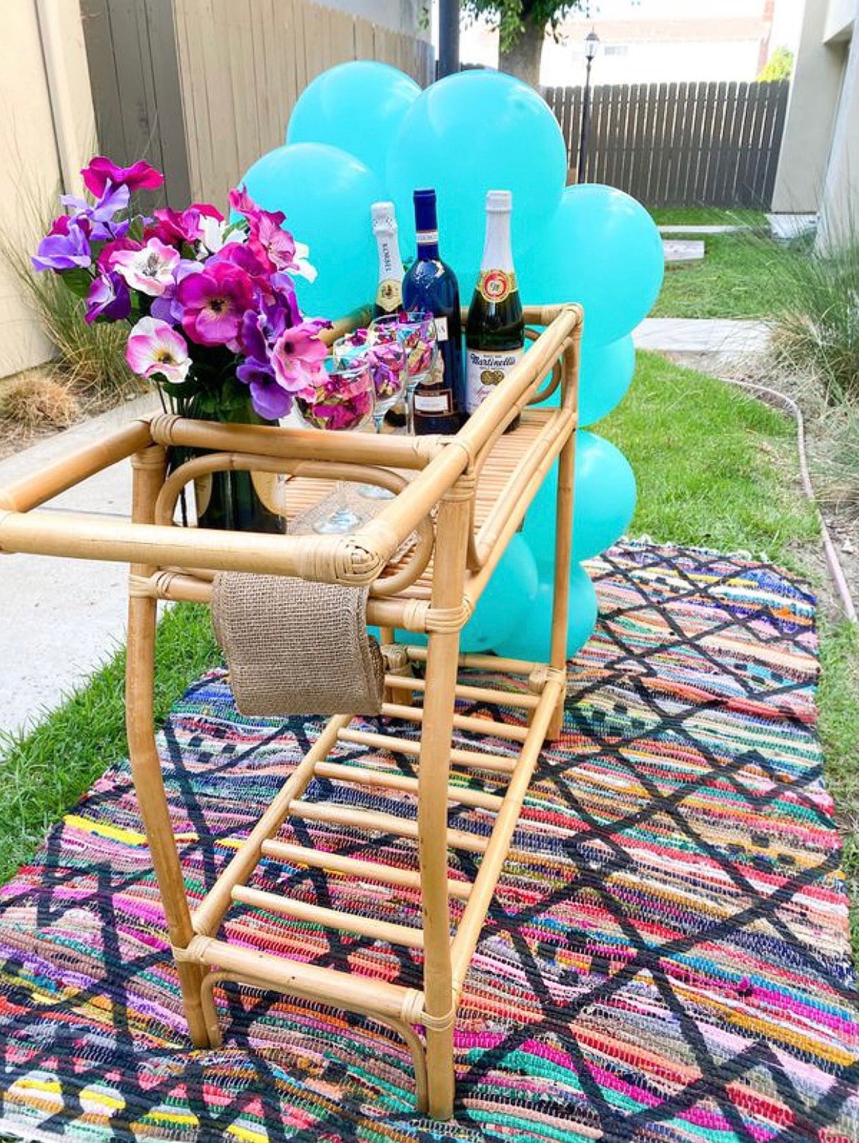 Bamboo Bar Cart