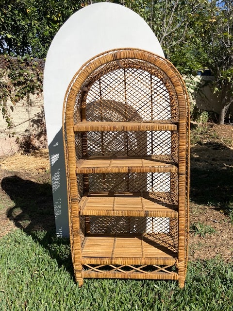 Vintage Rattan Baby Etagere