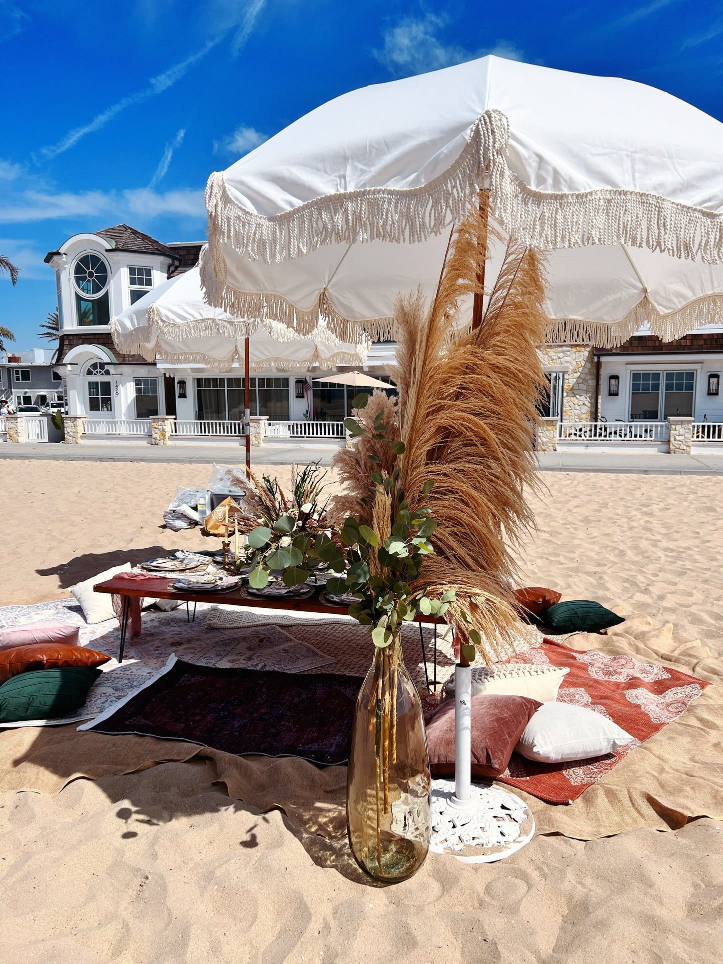 Cream Tassel Umbrella