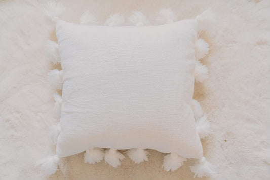 White Tassel Pillow