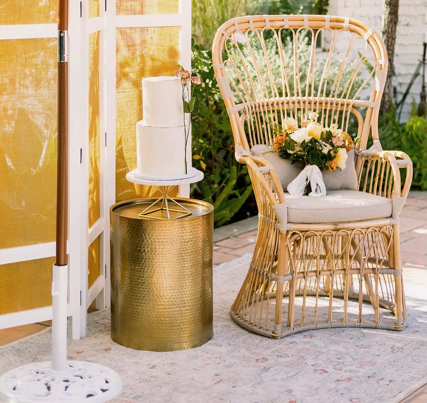 Hammered Gold Side Table