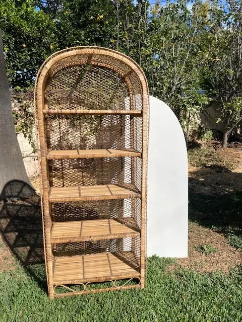 Vintage Rattan Etagere