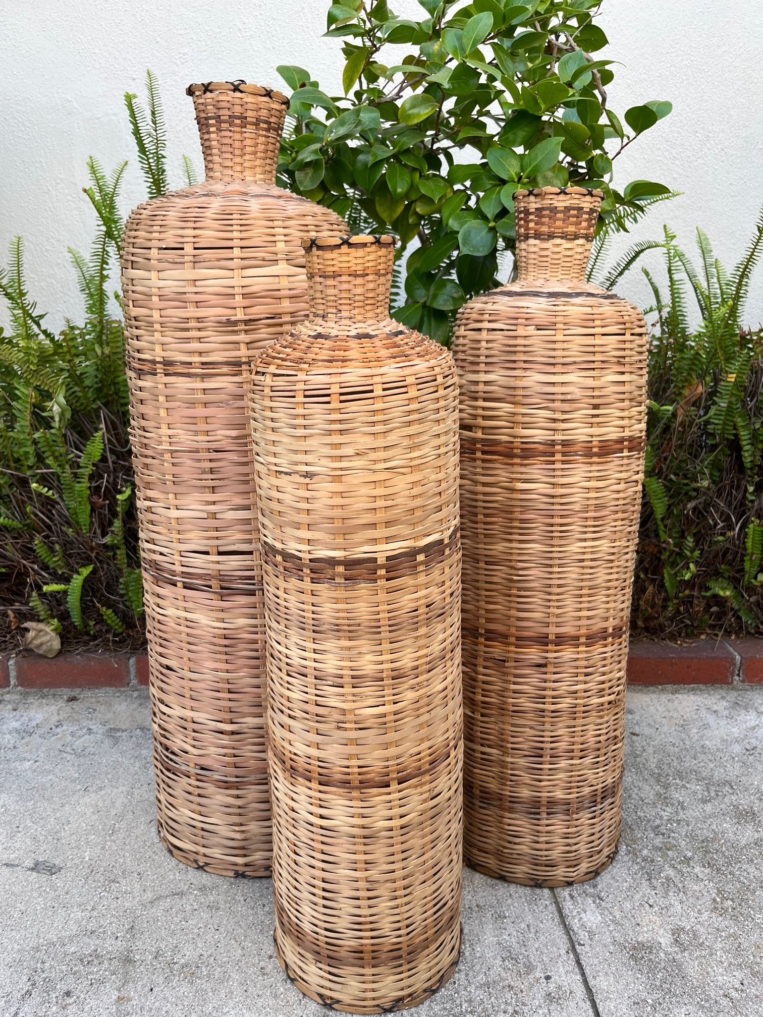 Medium Rattan Vases